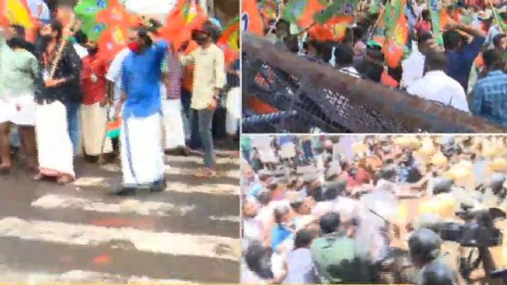 ജലീലിന്റെ രാജി ആവശ്യപ്പെട്ട് കേരളമാകെ പ്രതിഷേധം; പാലക്കാട് എം.എല്‍.എയ്‌ക്ക് ലാത്തിചാര്‍ജില്‍ പരിക്ക്
