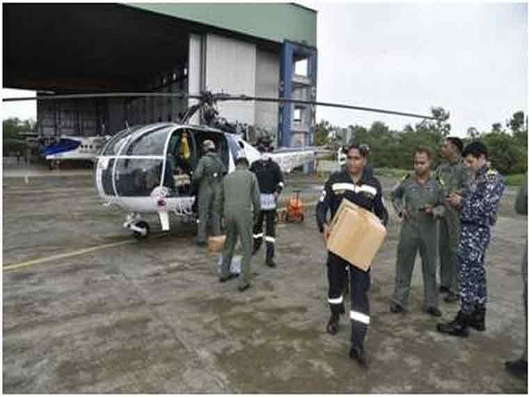 Indian Coast Guard carry out relief, rescue operations in floods-hit states