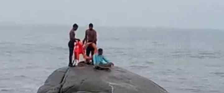 കടലിലെ പാറയിൽ ധ്യാനമിരിക്കാൻ പോയി; പിന്നാലെ കടല്‍ക്ഷോഭം, കുടുങ്ങി യുവാവ്