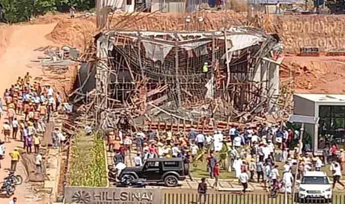 താമരശ്ശേരിയിലെ  നോളജ്സിറ്റിയിൽ കെട്ടിടം തകർന്നു വീണ് 15 പേർക്ക് പരിക്ക്; ഒരാളുടെ നില ഗുരുതരം