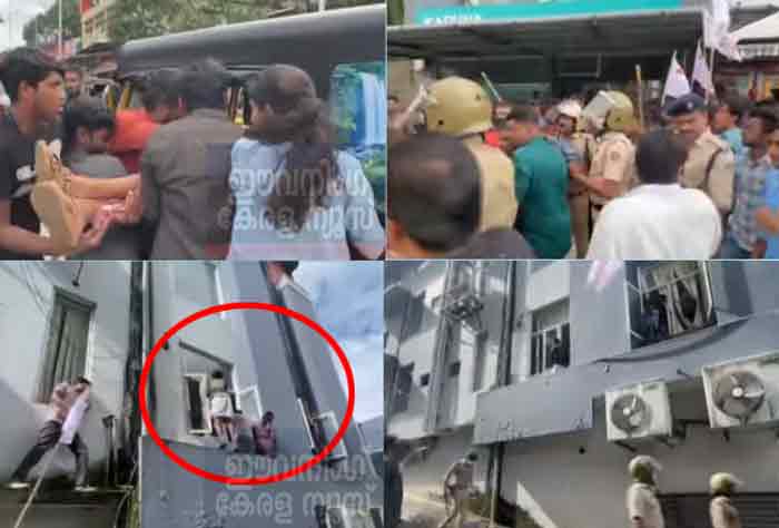 കോൺഗ്രസ് എംപി രാഹുൽ ഗാന്ധിയുടെ ഓഫീസിലെ ഗാന്ധി ചിത്രം നശിപ്പിച്ച സംഭവത്തിൽ 4 കോൺഗ്രസ് പ്രവർത്തകർ അറസ്റ്റിൽ